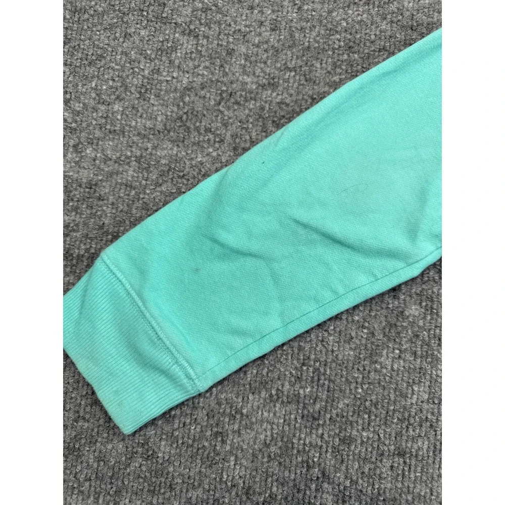 The Children's Place Girls XL 14 Teal Blue LOVE Glitter Zip Up Hoodie Sweatshirt